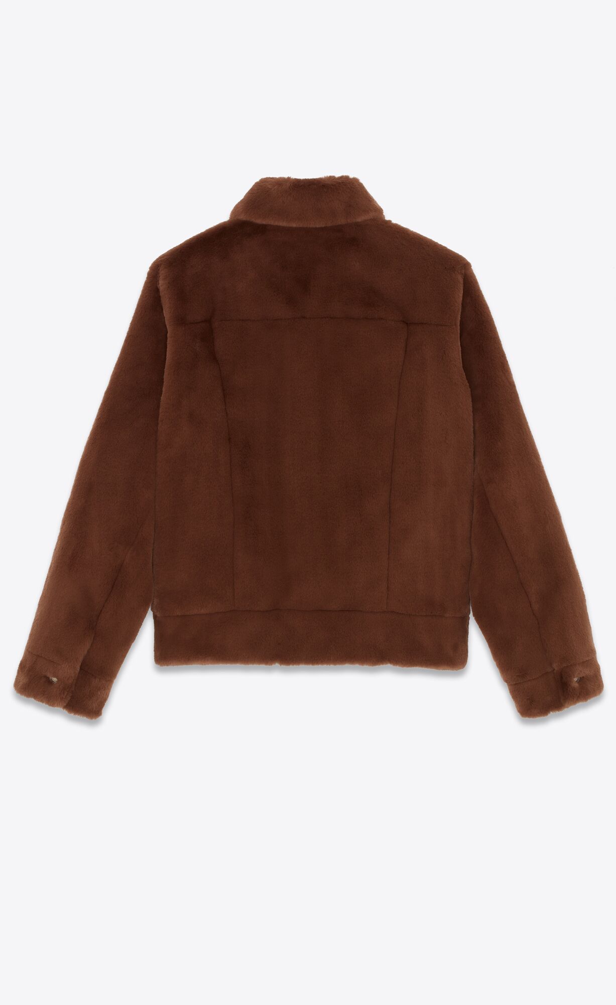 YSL Denim Jacket In Animal-free Fur Noisette | 7583491-MF