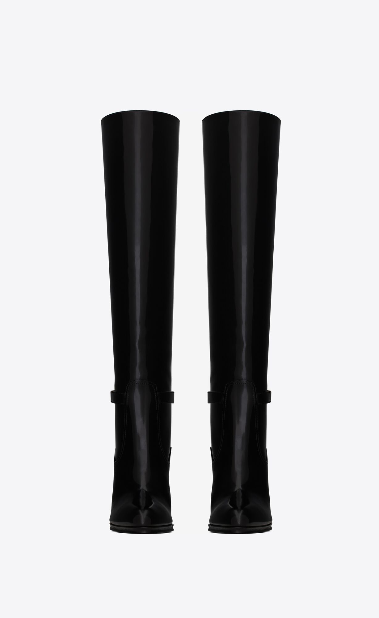 YSL Diane Boots In Shiny Leather Noir | 7258603-IY
