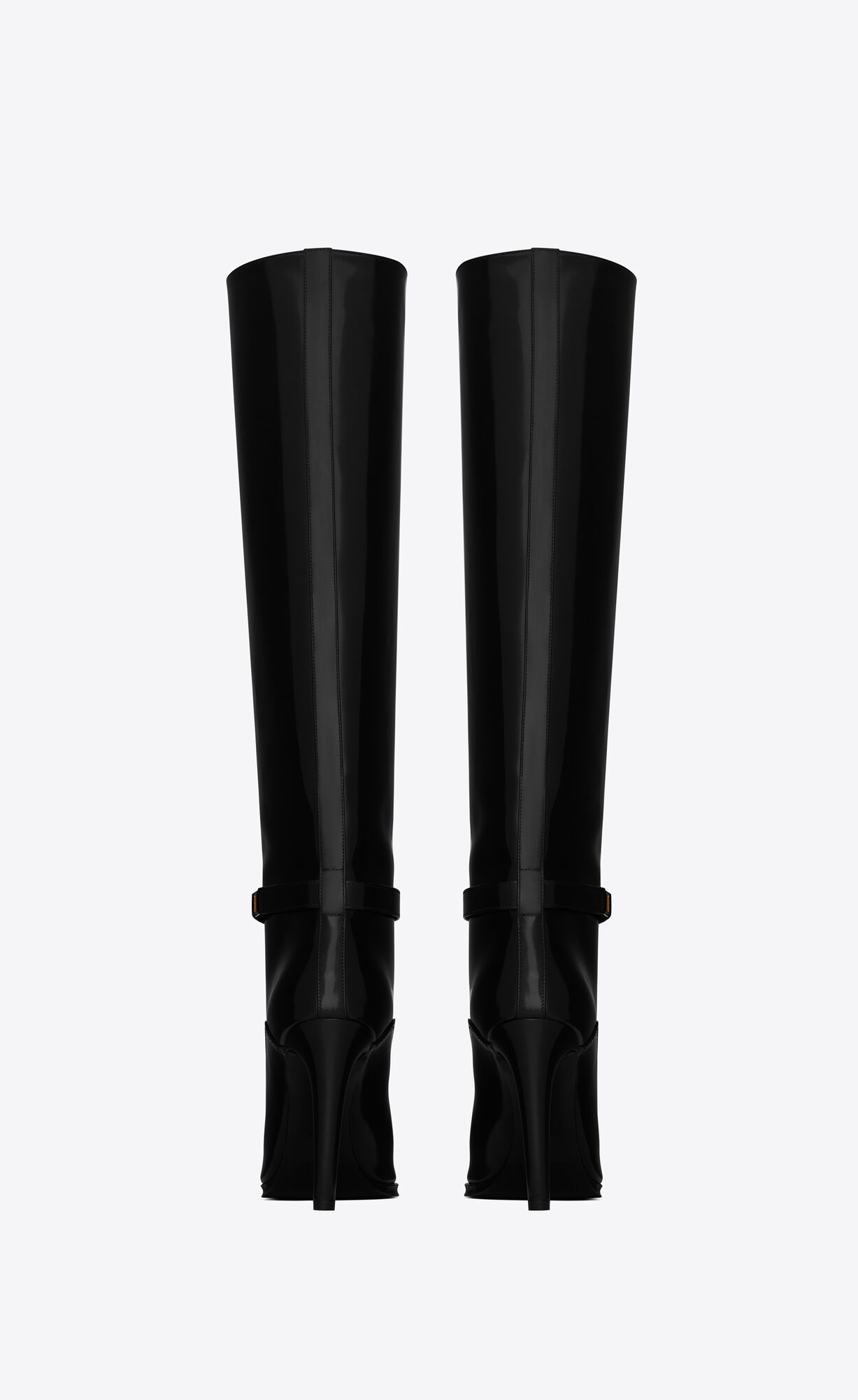 YSL Diane Boots In Shiny Leather Noir | 7258603-IY