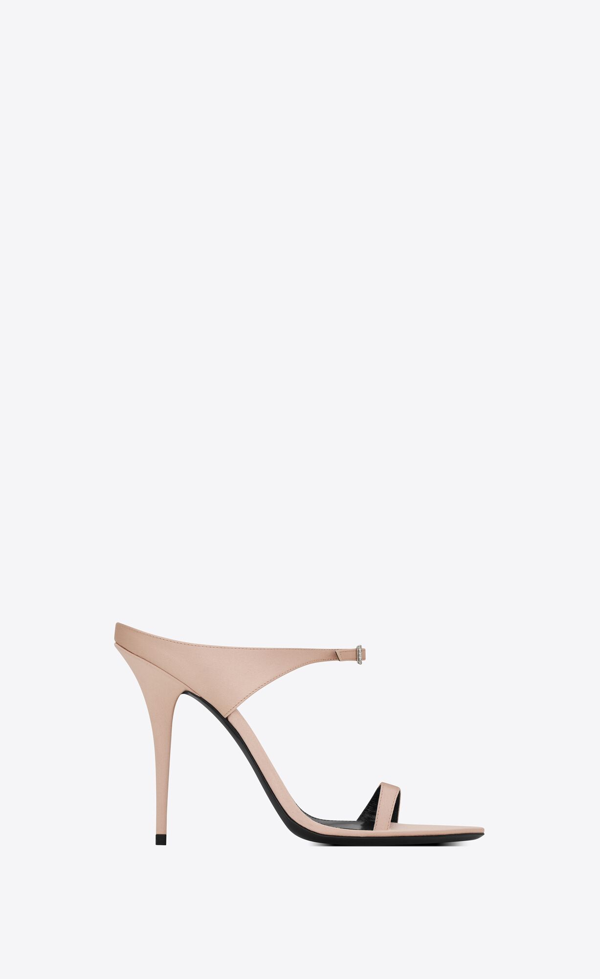 YSL Dive Mules In Silk Satin Genuine Nude | 3578246-GE