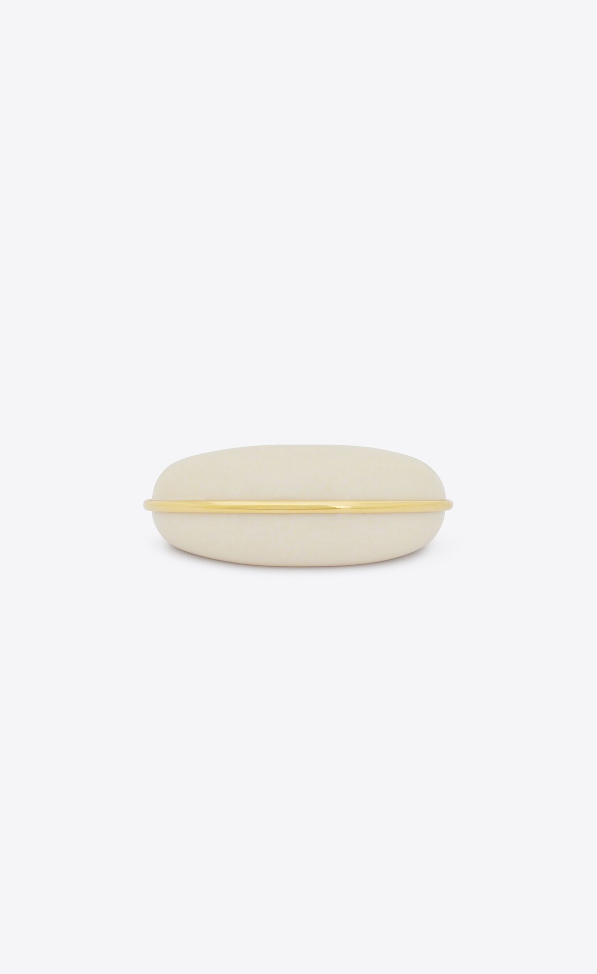 YSL Dome Cuff Bracelet In Metal Gold And Ivory | 8325107-HR