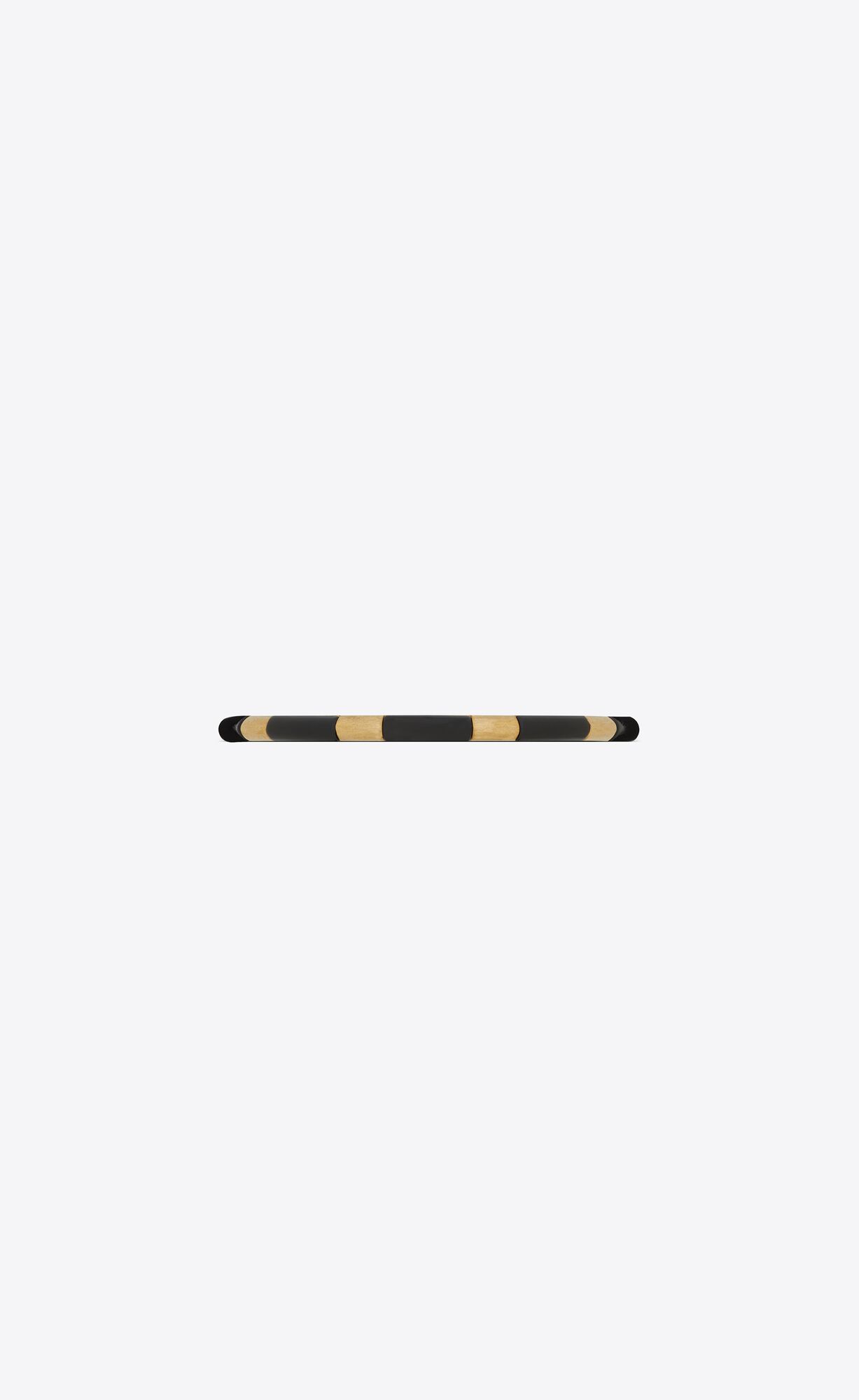 YSL Domino Bangle In Metal And Resin Aged Brass Gold And Black | 4107298-IJ