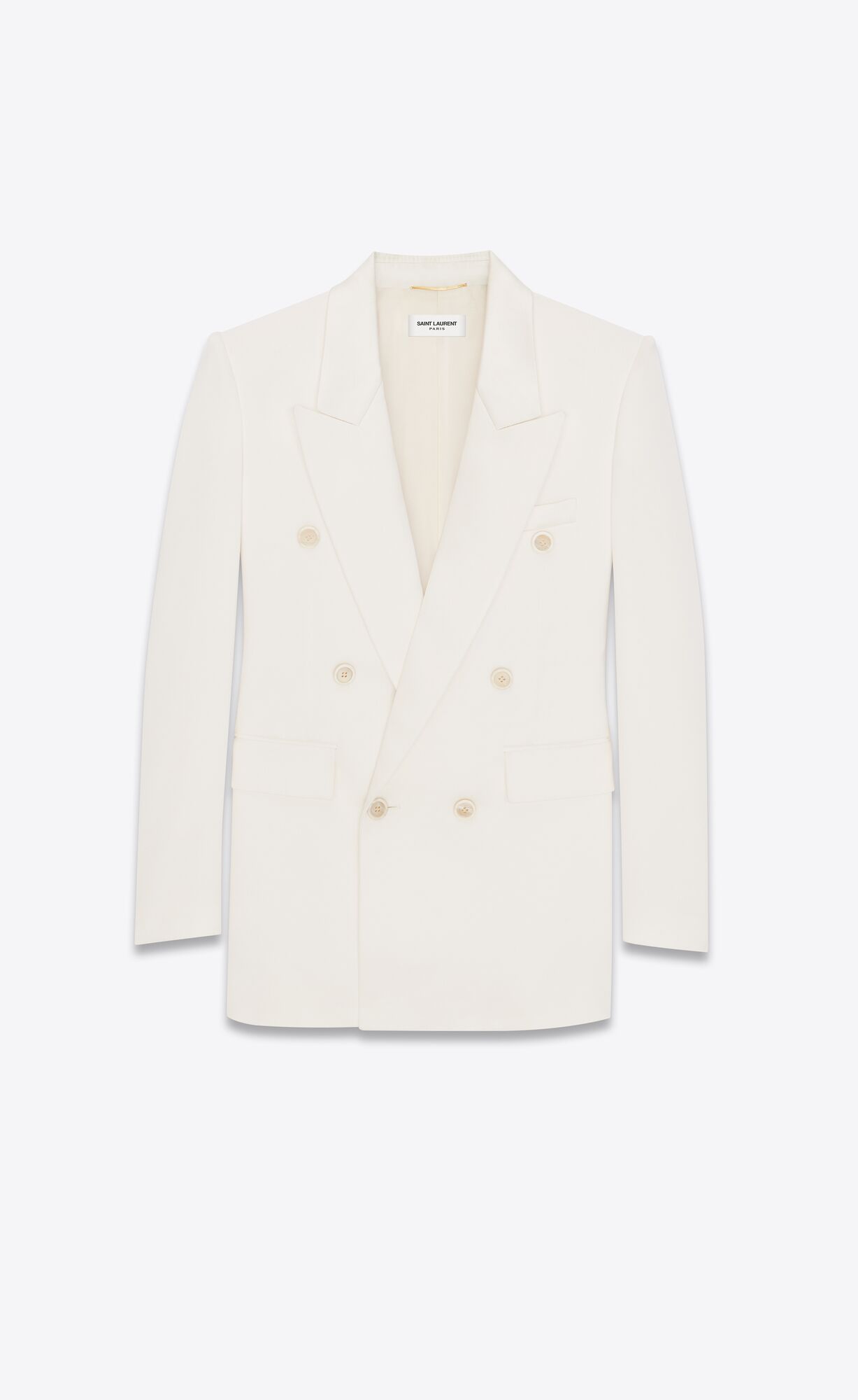 YSL Double-breasted Jacket In Silk Satin Shell | 8726351-VI