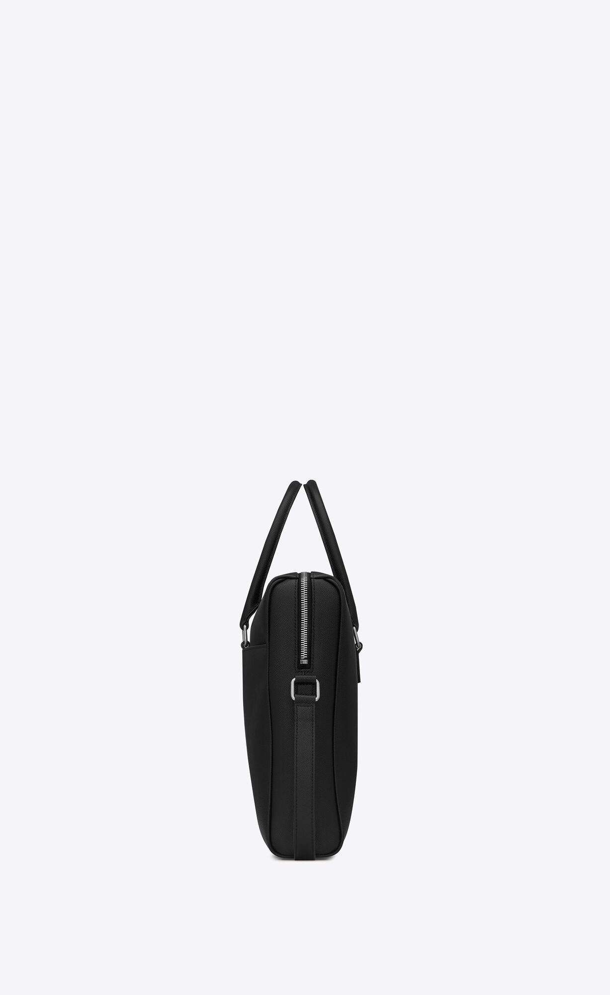 YSL Duffle Briefcase In Grain De Poudre Embossed Leather Black | 5162389-JB