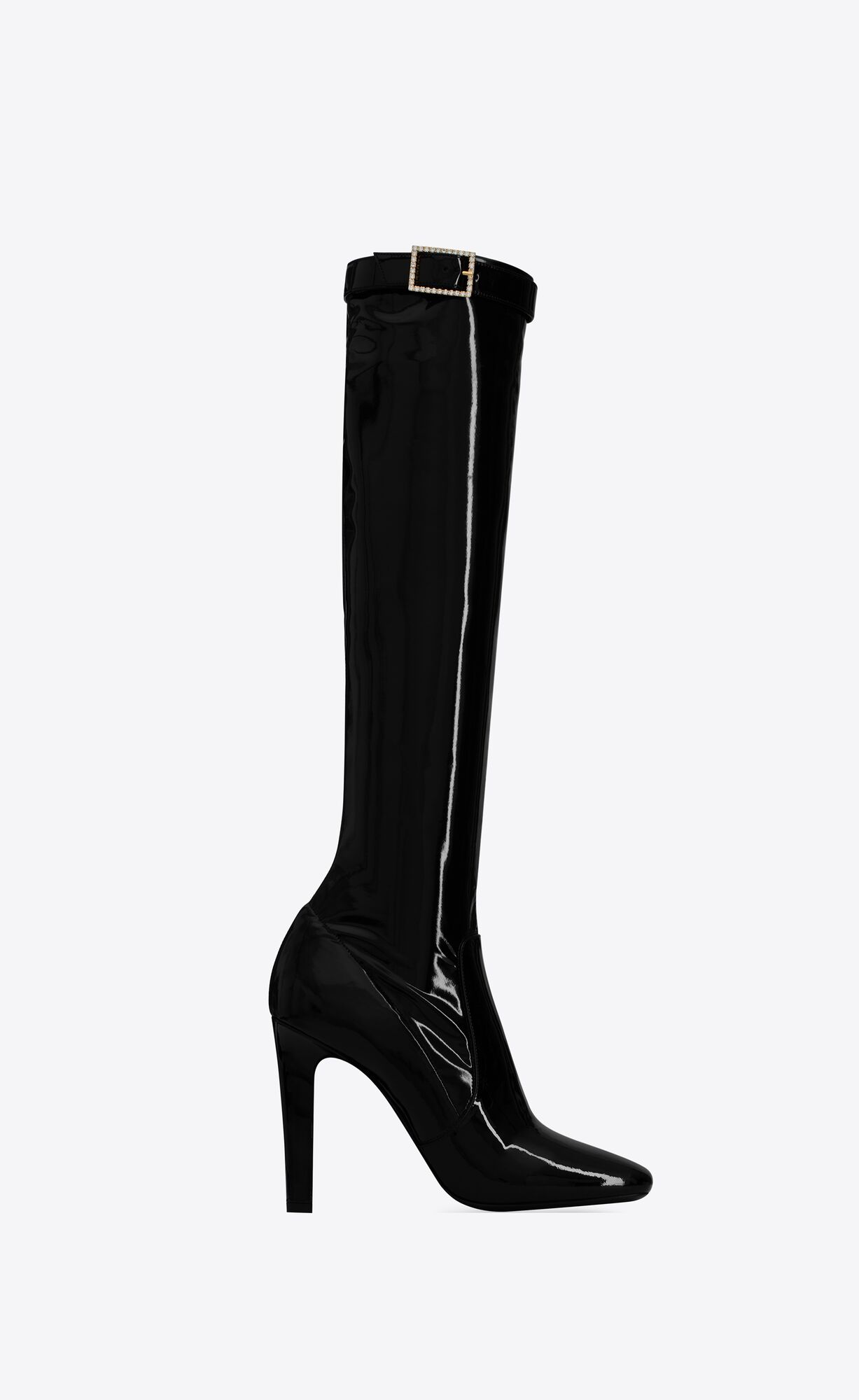 YSL Elle Boots In Vinyl Noir | 2840169-ZD
