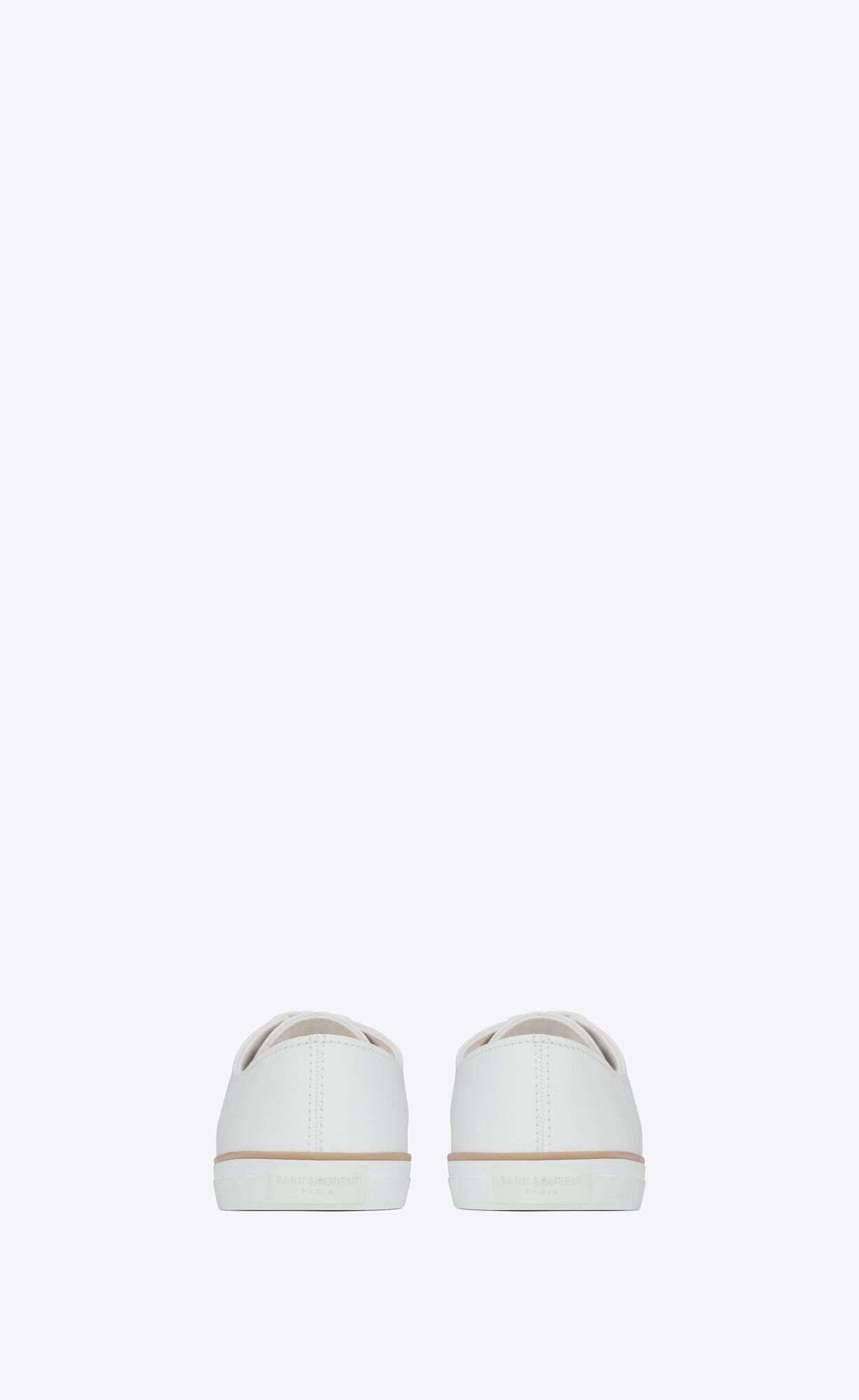 YSL Feliz Low Top Sneakers In Smooth Leather Blanc | 6809234-WK