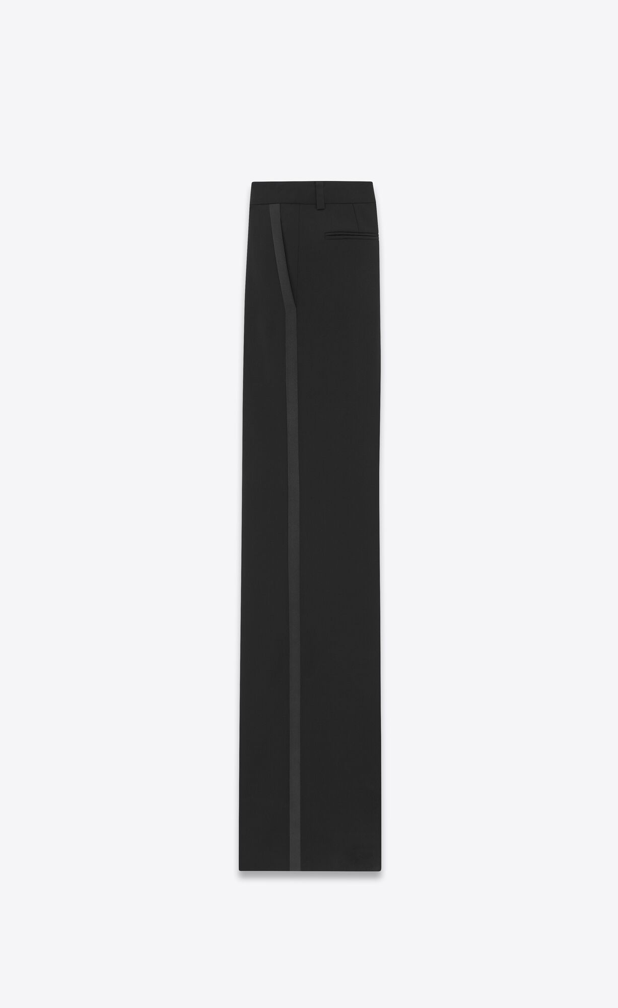 YSL Flared Tuxedo Pants In Grain De Poudre Black | 8261509-FB