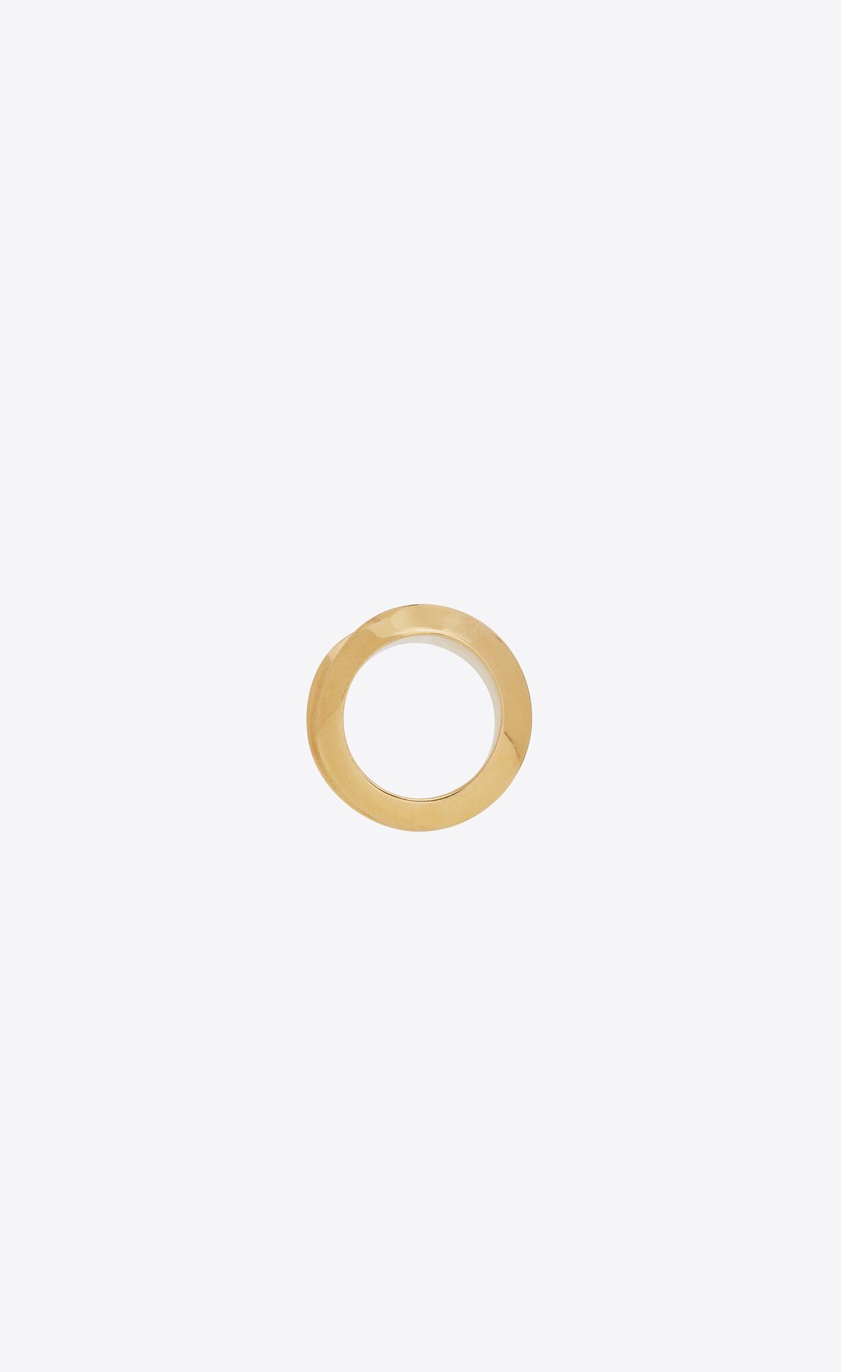 YSL Geometric Ring In Metal Aged Gold | 3580419-RE