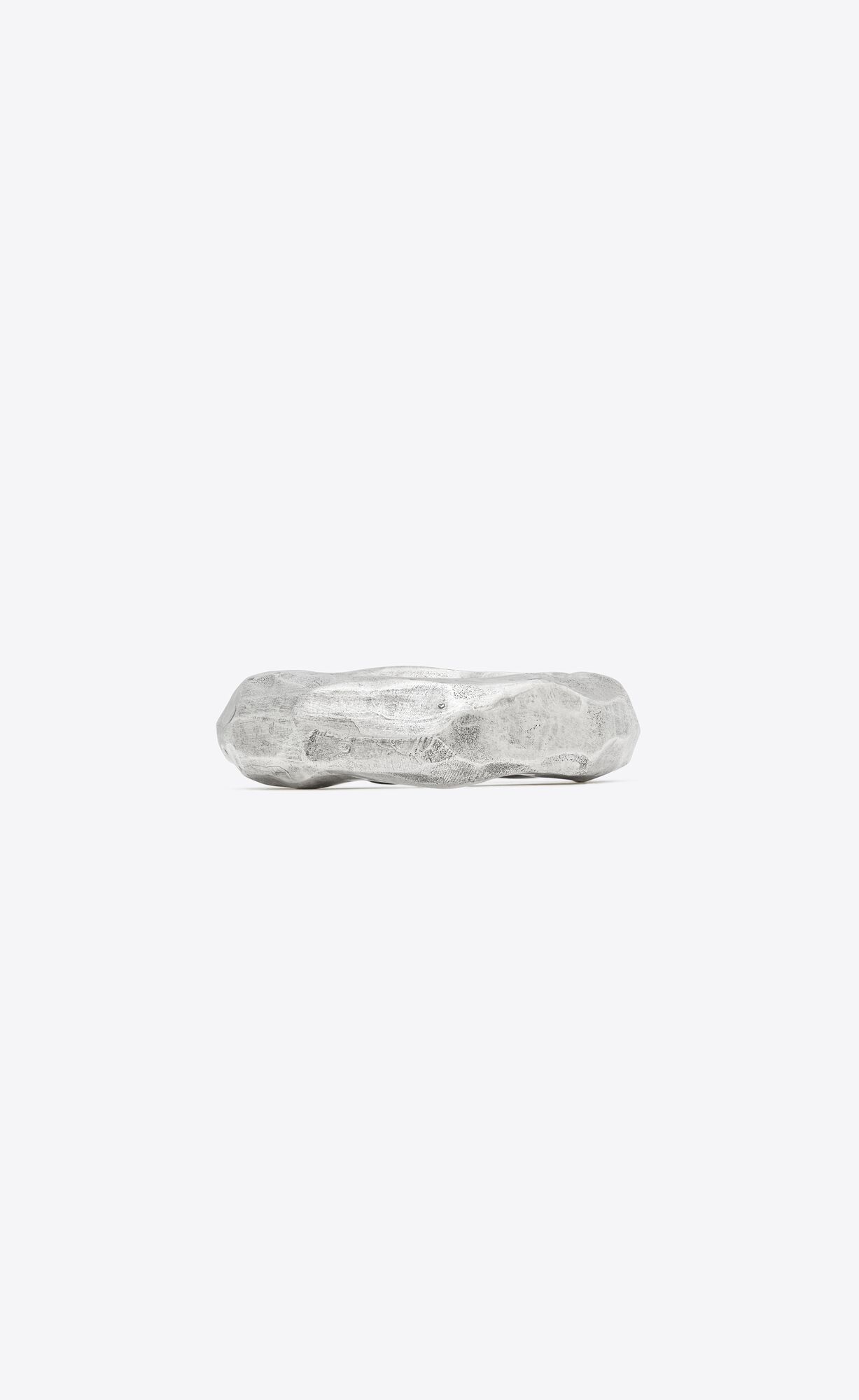 YSL Hammered Bangle In Metal Oxidized Silver | 3247981-QJ