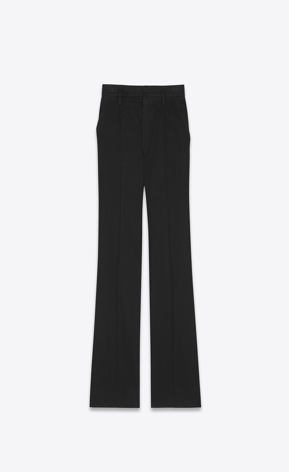 YSL High-waisted Pants In Black Denim Black | 7562049-IC