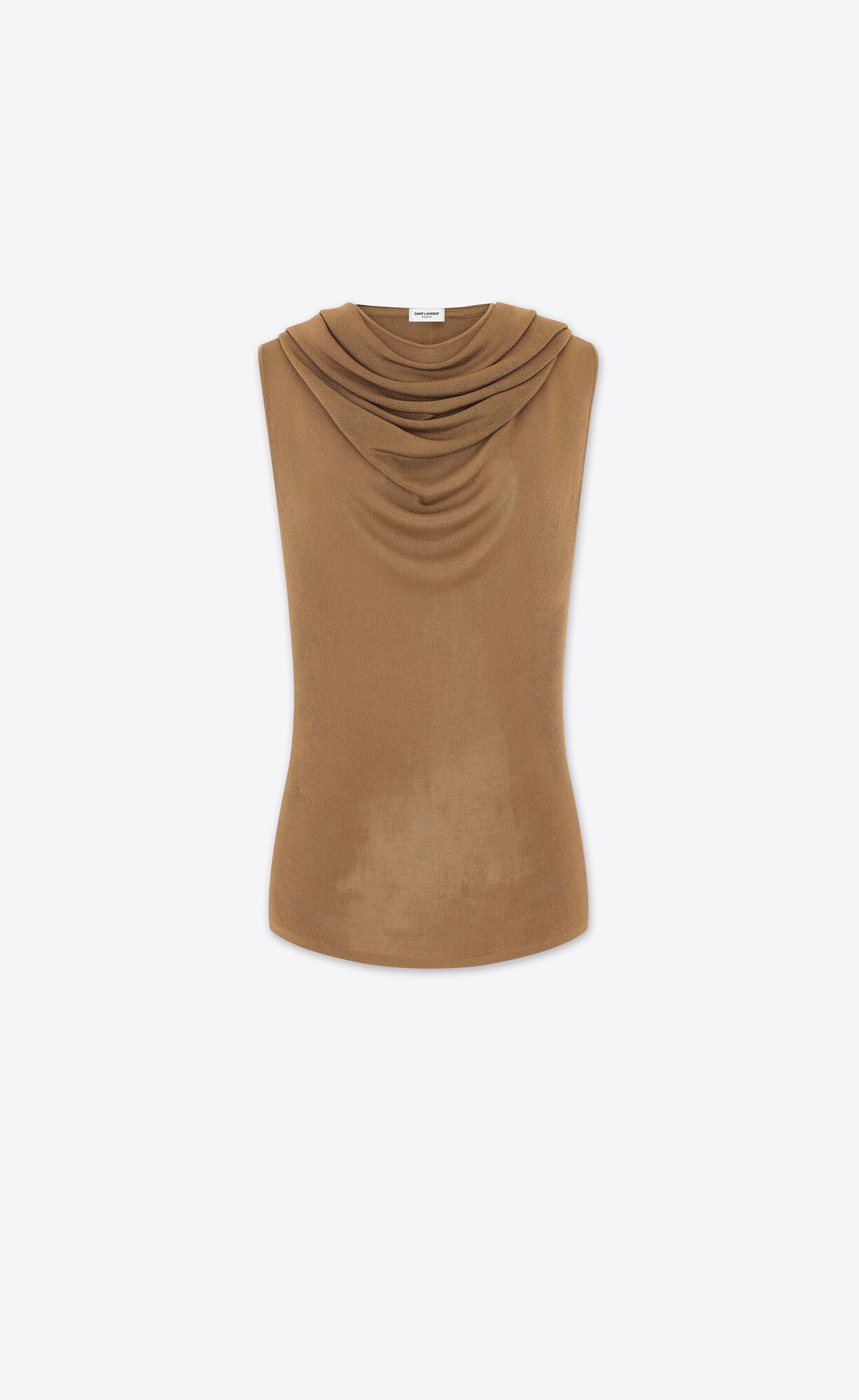 YSL Hooded Top In Knit Noisette | 0289513-PE