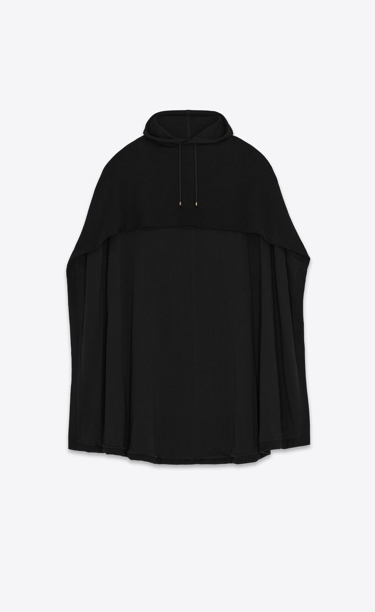 YSL Hoodie Cape In Fleece Black | 5386924-XW