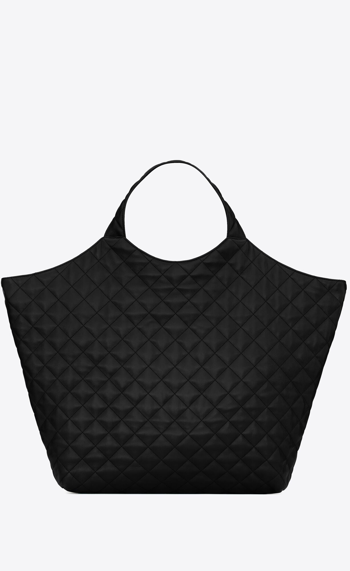 YSL Icare Maxi Shopping Bag In Quilted Lambskin Black | 5891407-OK