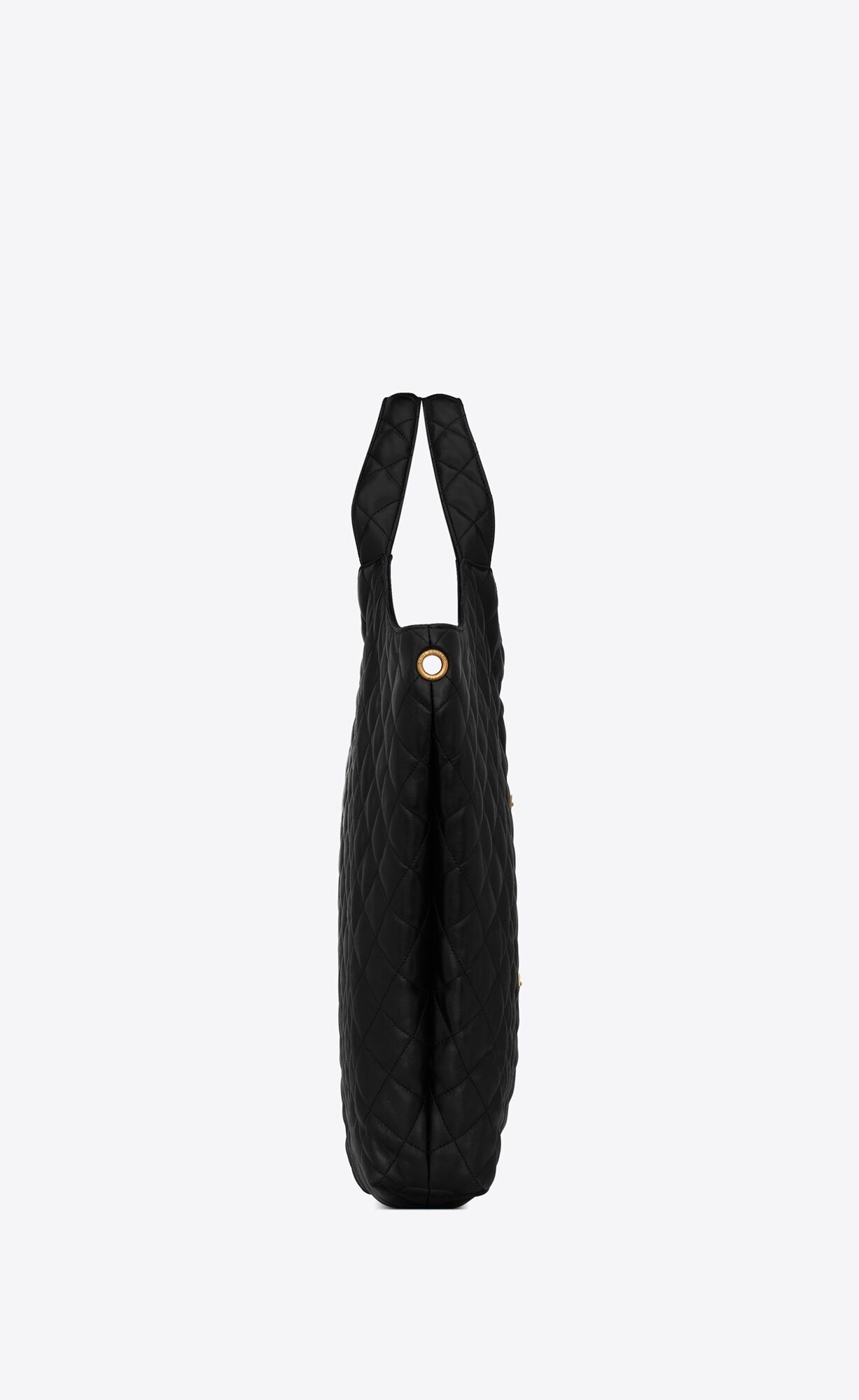 YSL Icare Maxi Shopping Bag In Quilted Lambskin Black | 5891407-OK