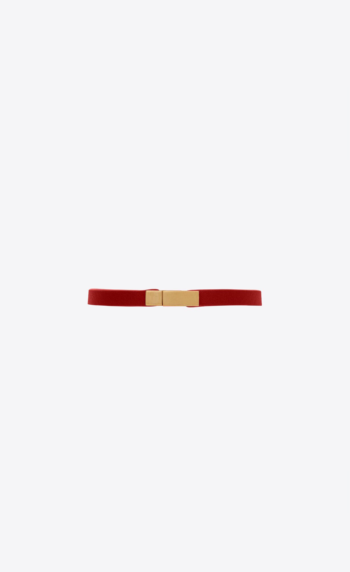 YSL Id Bracelet In Metal Red Pepper And Antique Gold | 6315024-FN