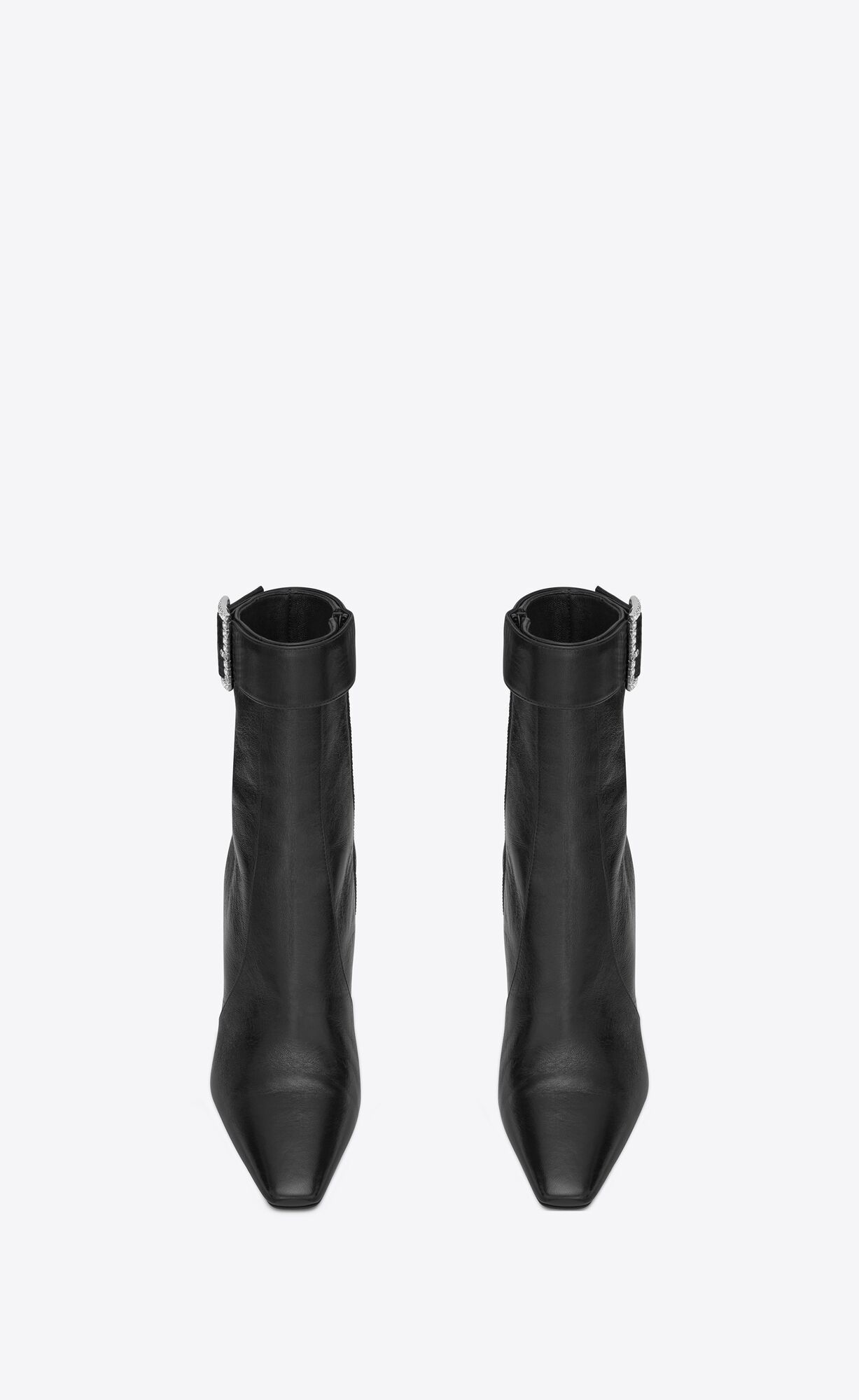 YSL Jill Booties In Vintage Leather Black | 5984307-LX