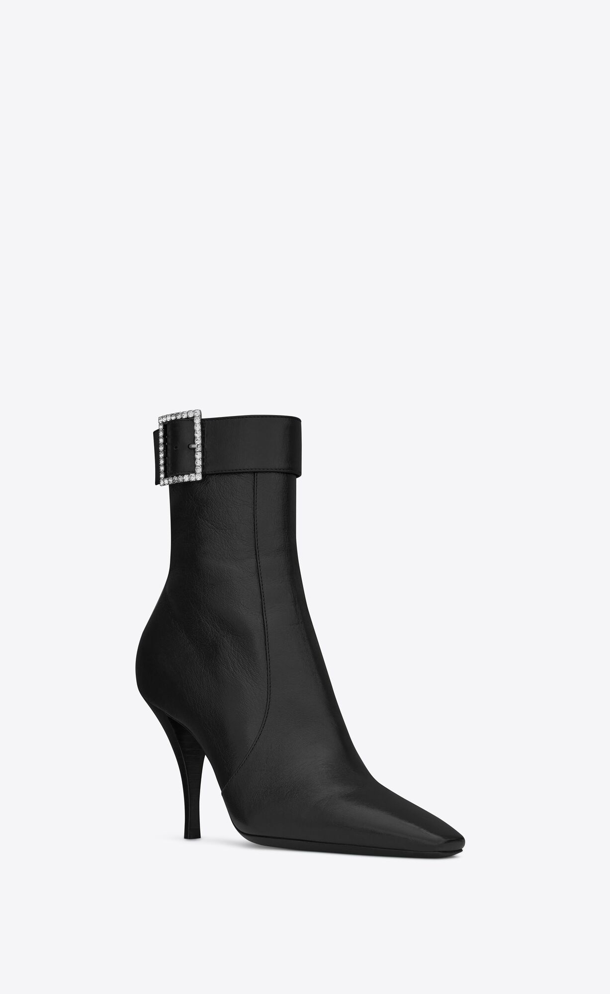 YSL Jill Booties In Vintage Leather Black | 5984307-LX