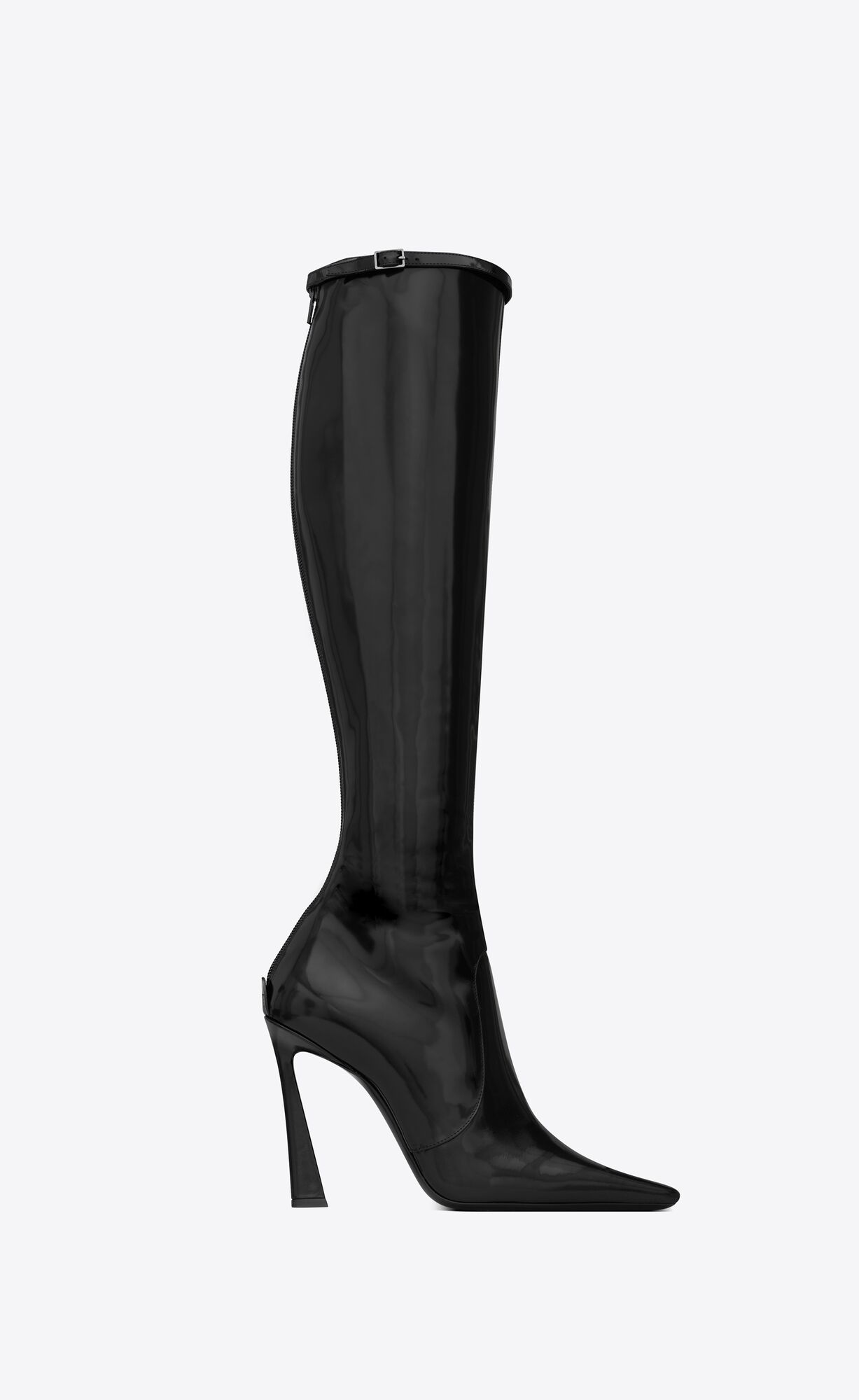 YSL Justify Boots In Shiny Leather Black | 2870436-BY