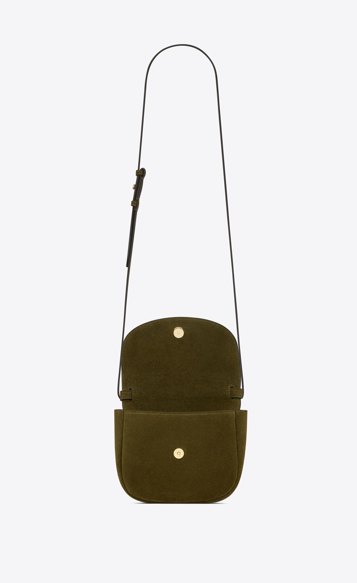 YSL Kaia Small In Suede Loden Green And Chocolat | 3879046-AH