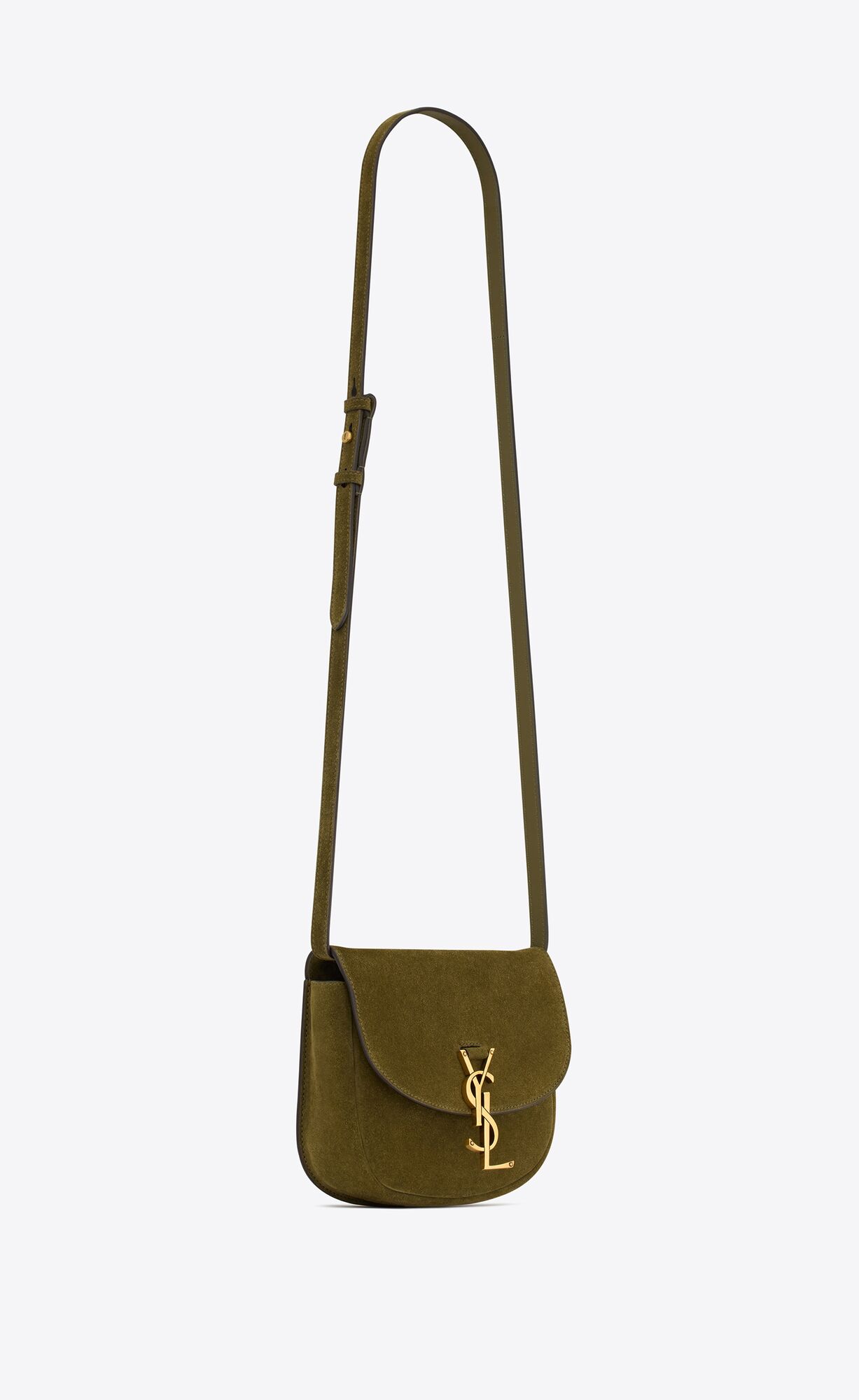 YSL Kaia Small In Suede Loden Green And Chocolat | 3879046-AH