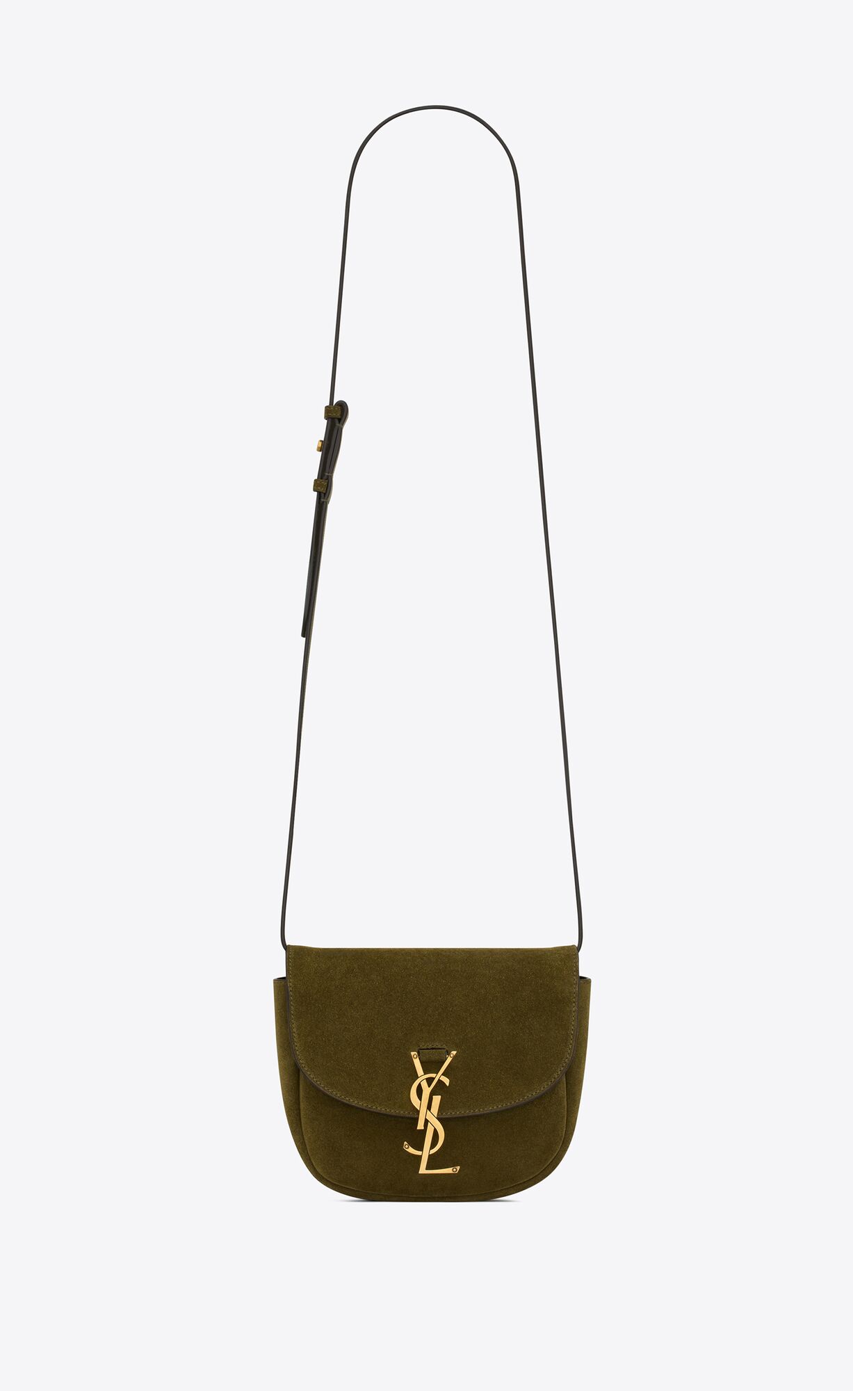 YSL Kaia Small In Suede Loden Green And Chocolat | 3879046-AH