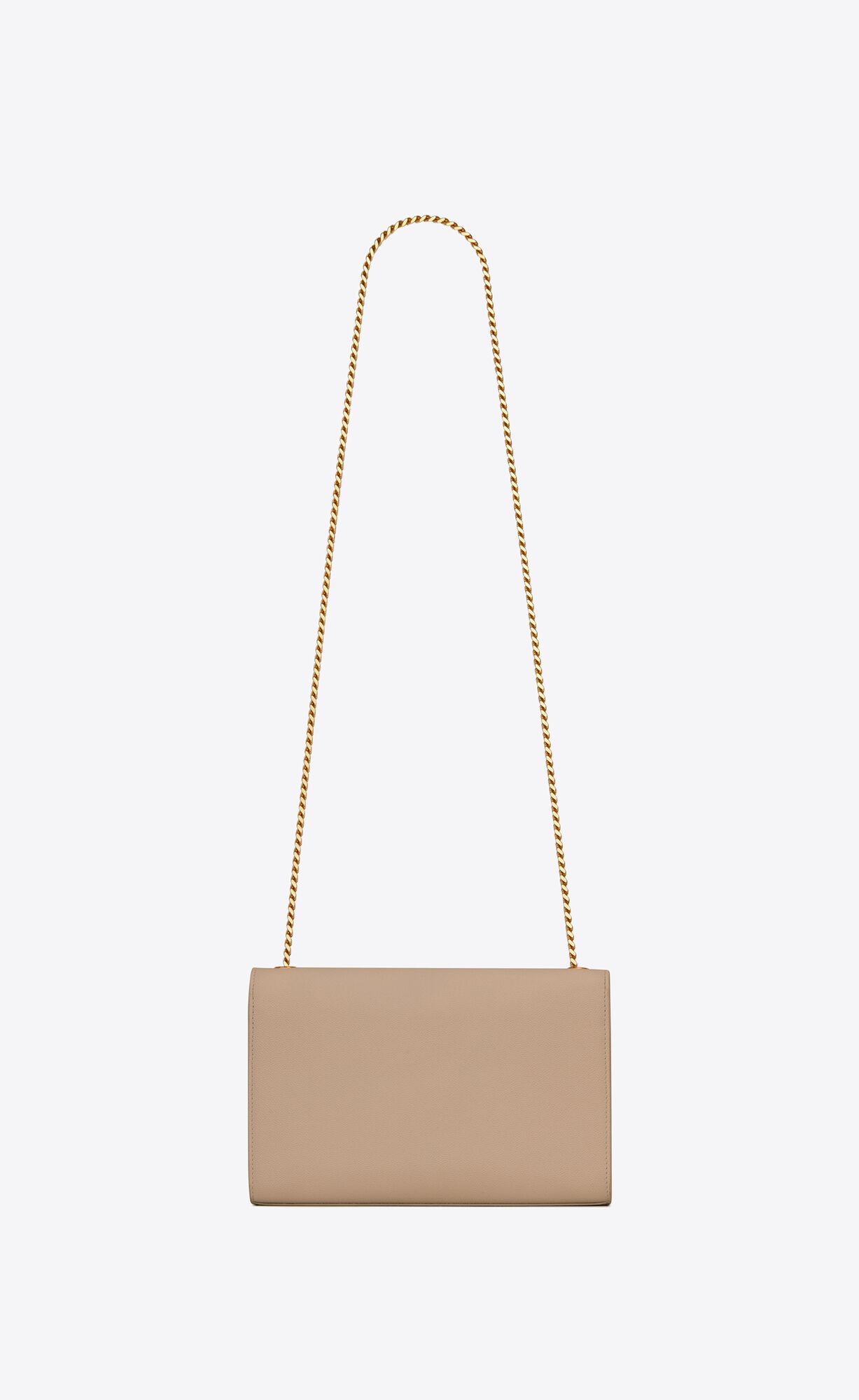 YSL Kate Medium Chain Bag In Grain De Poudre Embossed Leather Dark Beige | 4096812-CW
