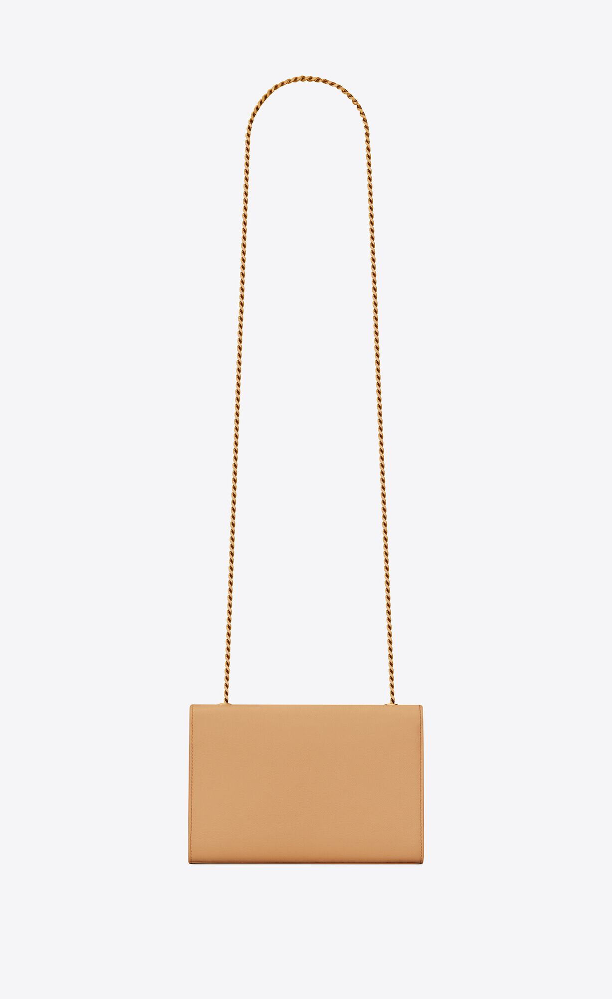 YSL Kate Small Chain Bag In Grain De Poudre Embossed Leather Dark Sand | 2489761-CS