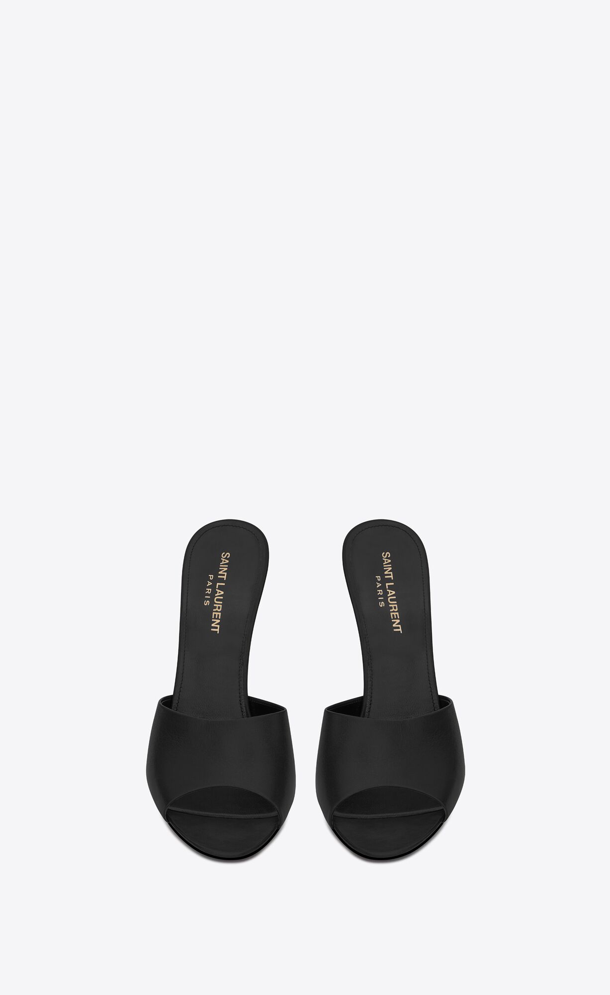 YSL La 16 Mules In Smooth Leather Black | 1340972-TY