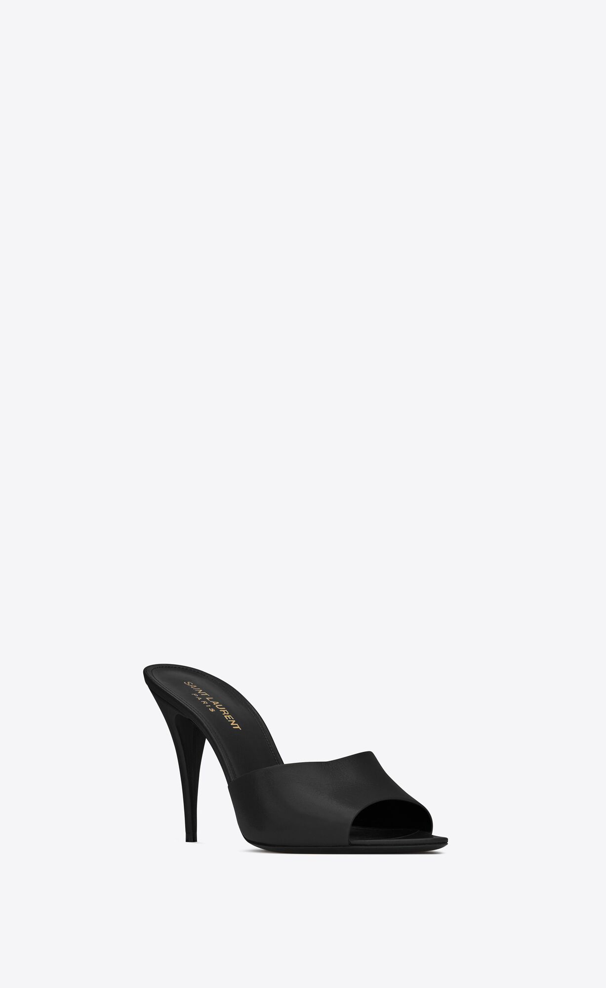 YSL La 16 Mules In Smooth Leather Black | 1340972-TY
