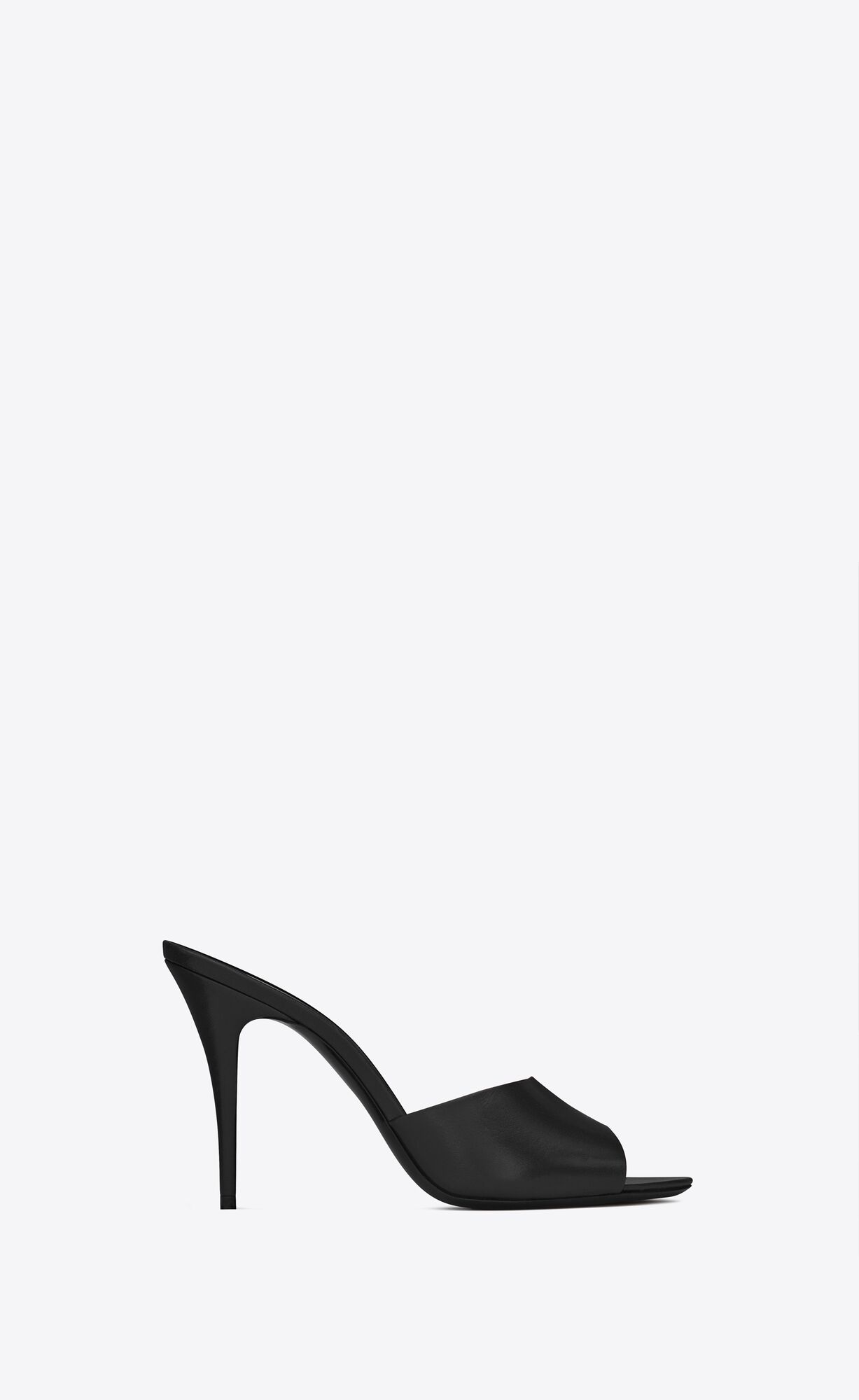 YSL La 16 Mules In Smooth Leather Black | 1340972-TY