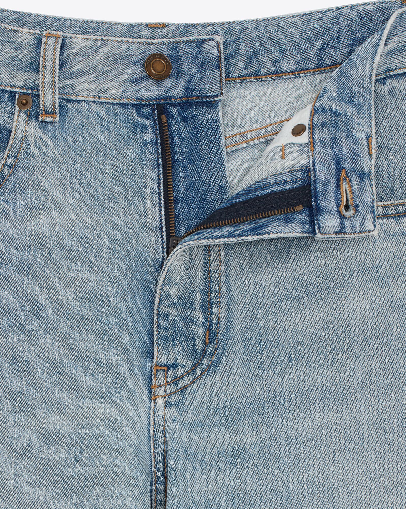 YSL Large Jeans In Blue Denim Tuscon Blue | 6054128-MI