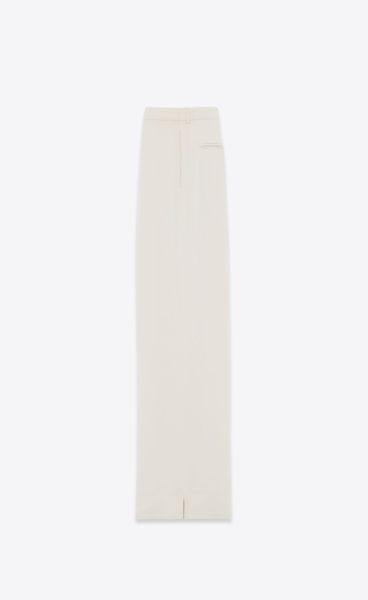 YSL Large Pants In Crepe Satin Craie | 3876249-HL