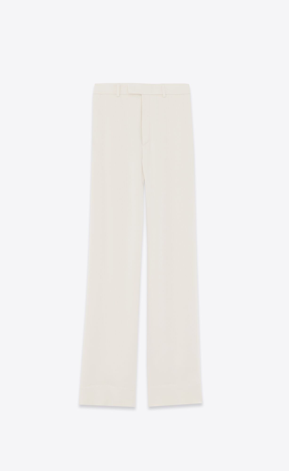 YSL Large Pants In Crepe Satin Craie | 3876249-HL