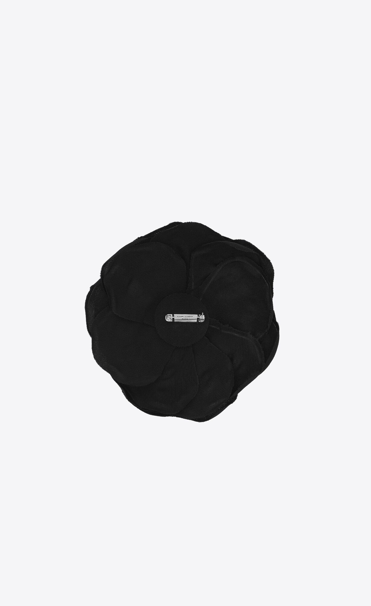 YSL Large Wild Flower Brooch In Jersey Black | 0172346-NS