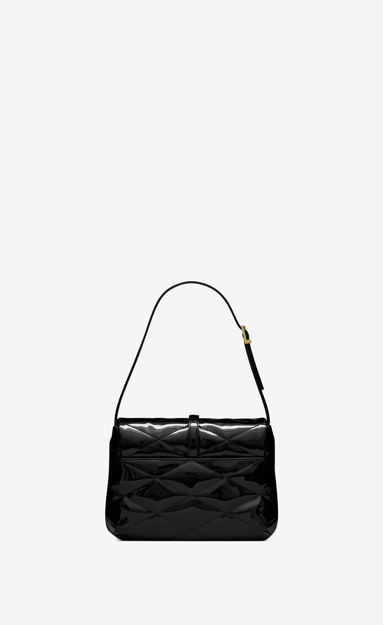 YSL Le 57 Hobo Bag In Quilted Patent Black | 2659843-ID
