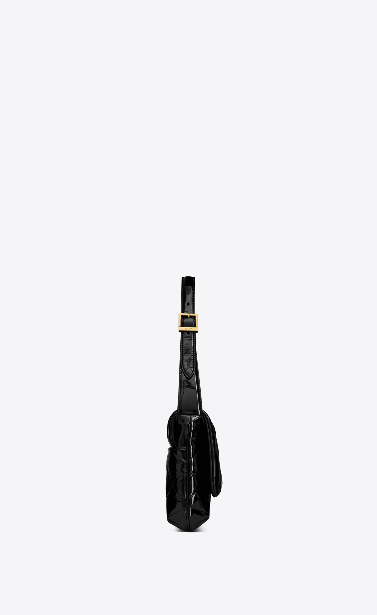 YSL Le 57 Hobo Bag In Quilted Patent Black | 2659843-ID