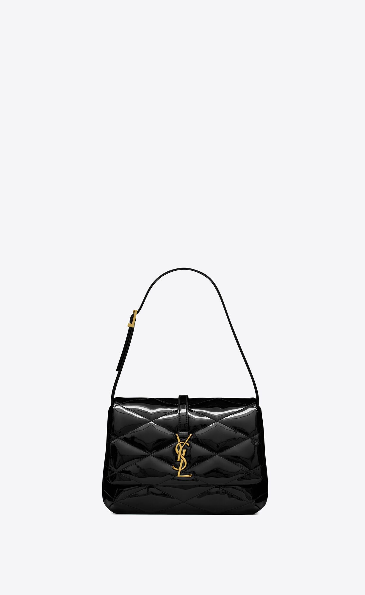 YSL Le 57 Hobo Bag In Quilted Patent Black | 2659843-ID