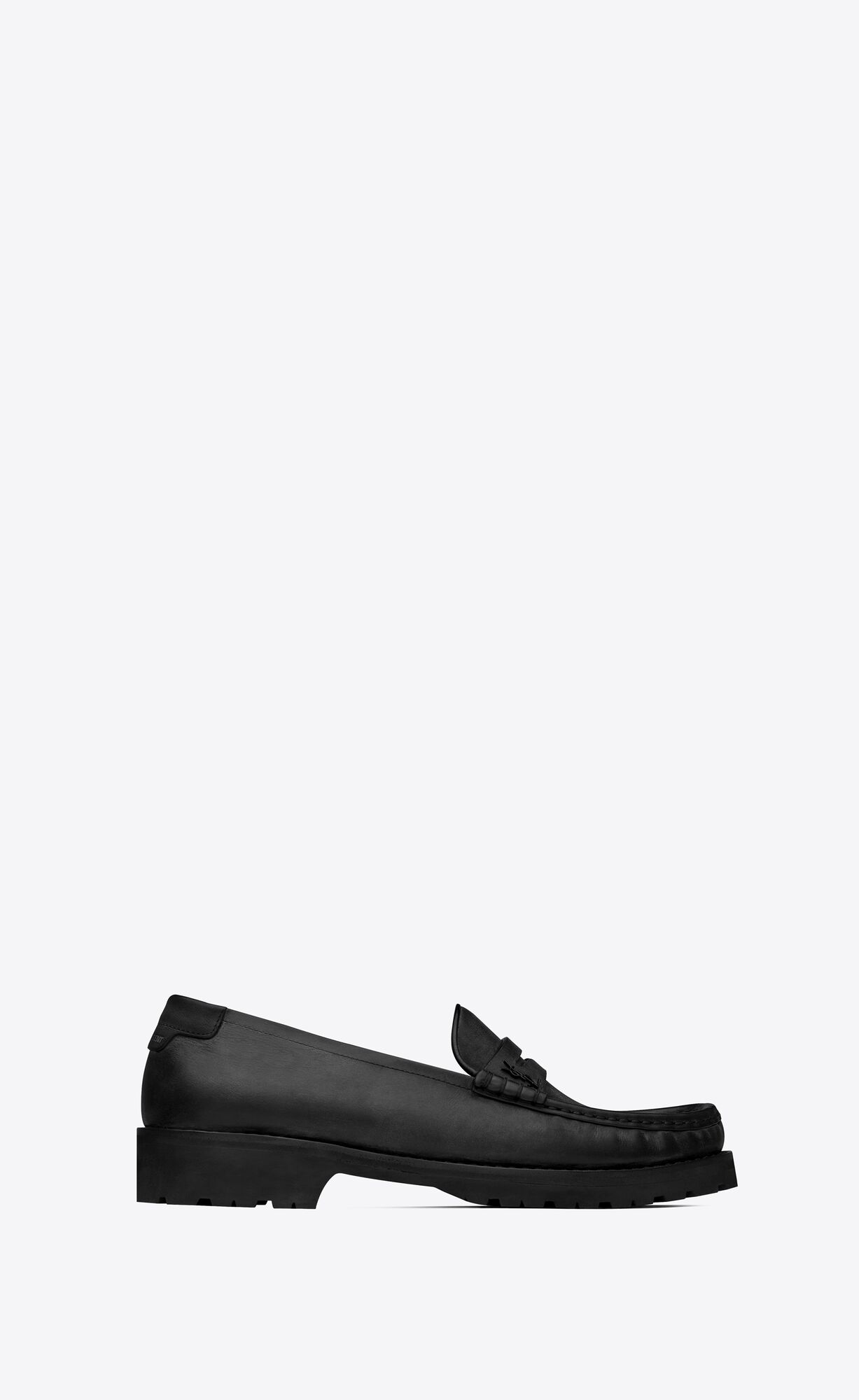 YSL Le Loafer Chunky Penny Slippers In Smooth Leather Noir | 6102845-OG
