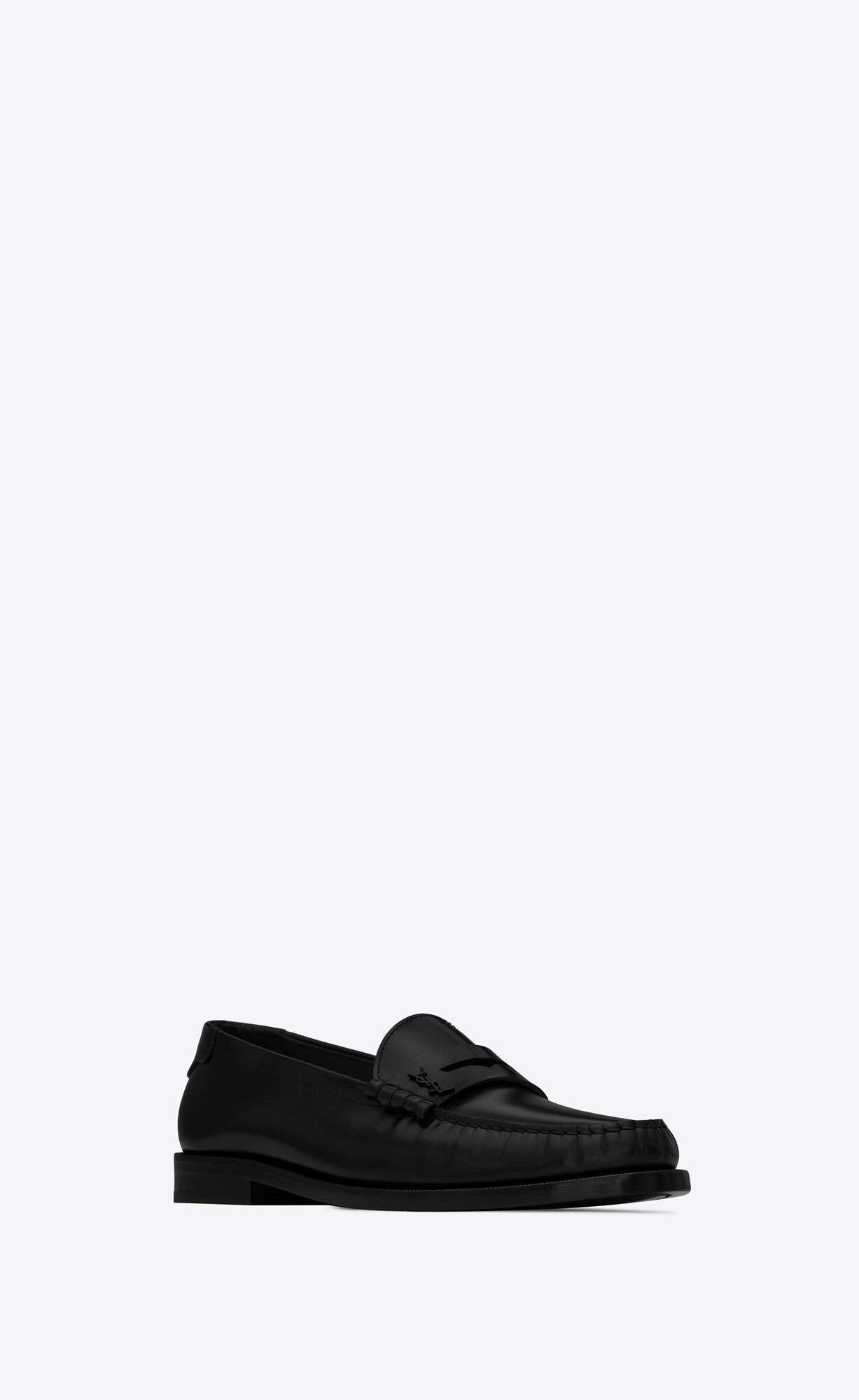 YSL Le Loafer Penny Slippers In Smooth Leather Black | 9654081-UT