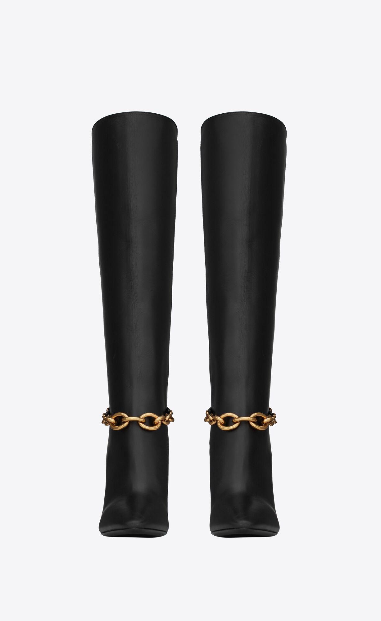 YSL Le Maillon Boots In Smooth Leather Black | 9710834-MP