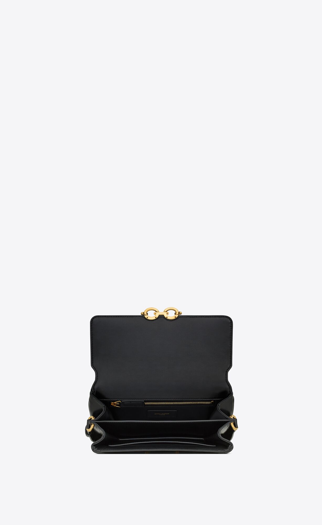 YSL Le Maillon In Quilted Shiny Leather Black | 7028615-TP