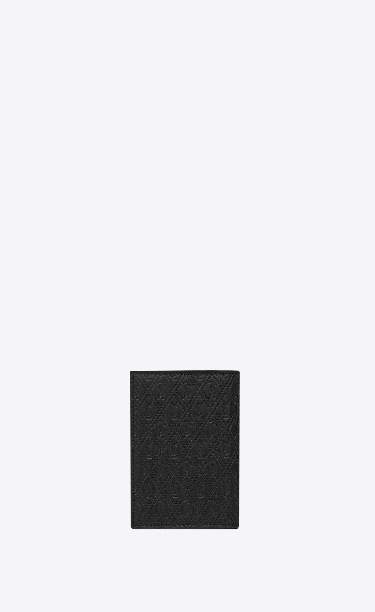 YSL Le Monogramme Credit Card Wallet In Embossed Smooth Leather Black | 2769085-ZV