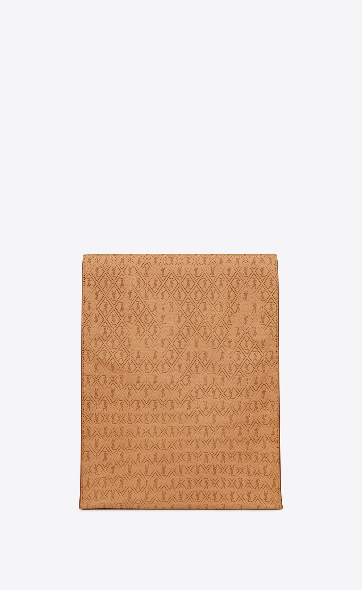 YSL Le Monogramme Deli Paper Bag In Embossed Vegetable-tanned Leather Dusty Vintage Brown Gold | 6731925-KR