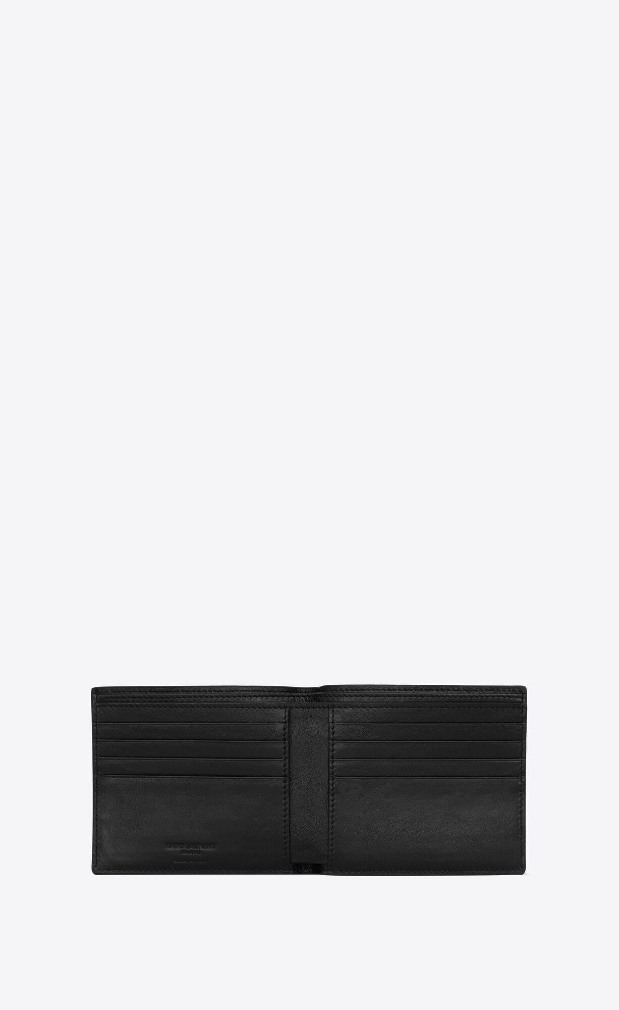 YSL Le Monogramme East/West Wallet In Embossed Smooth Leather Black | 6237801-YI