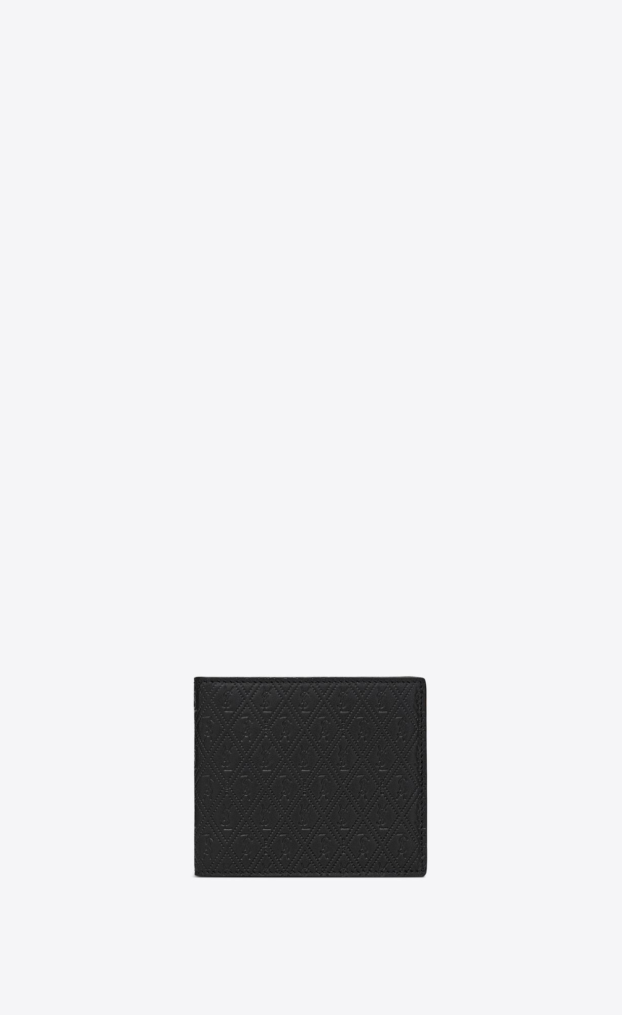 YSL Le Monogramme East/West Wallet With Coin Purse In Smooth Leather Black | 8753961-FQ