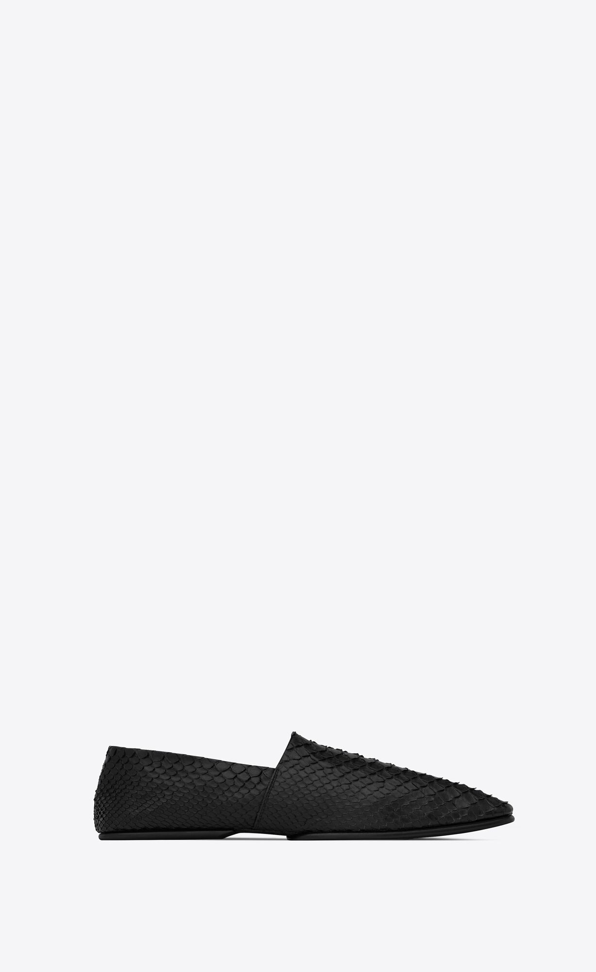 YSL Leon Slippers In Python Black | 6310824-EI