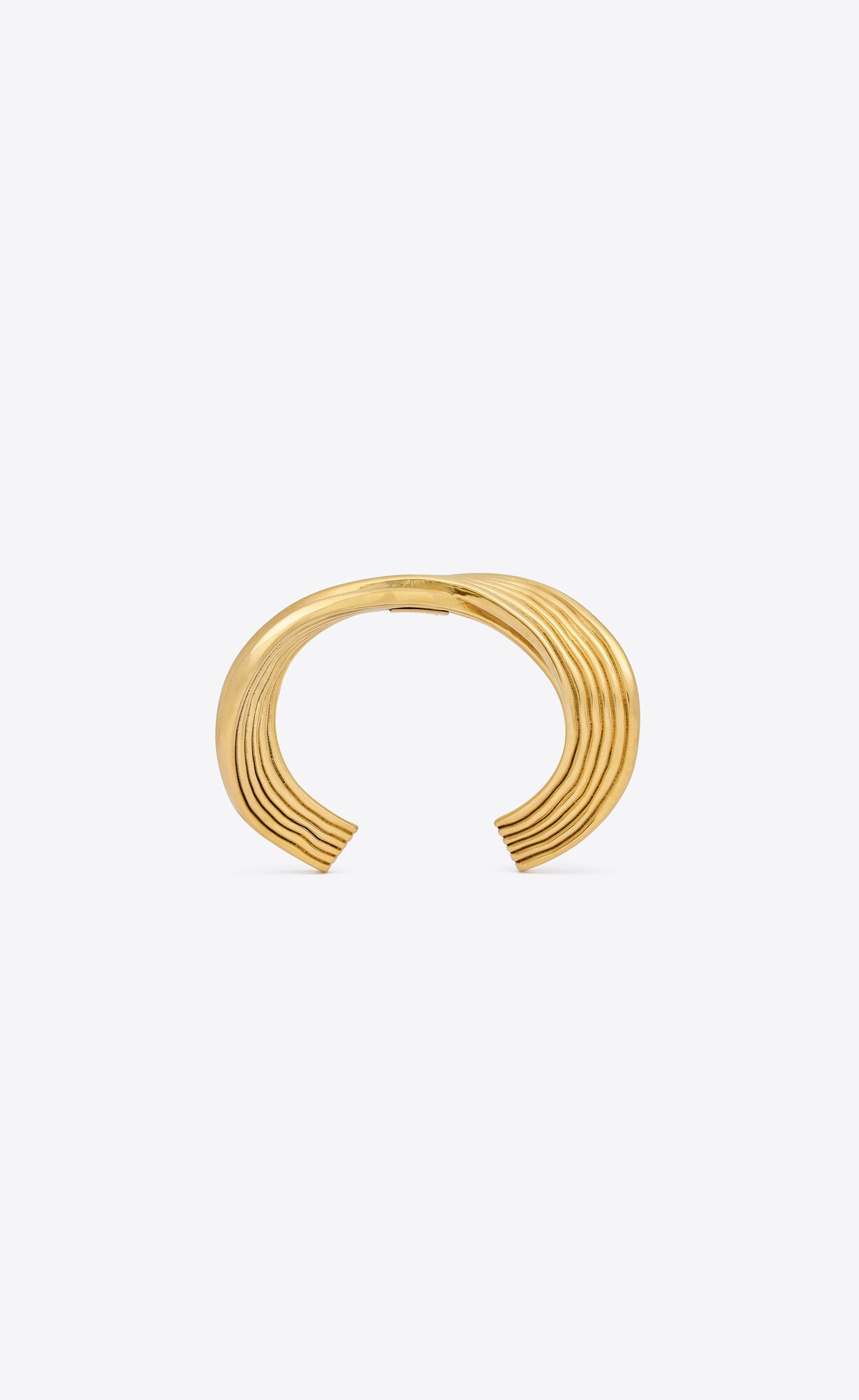 YSL Link Cuff In Metal Gold | 7492158-DC