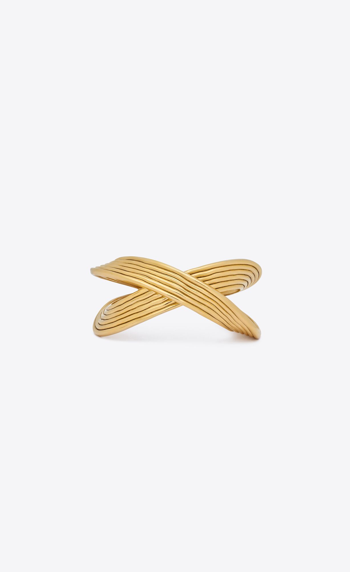YSL Link Cuff In Metal Gold | 7492158-DC