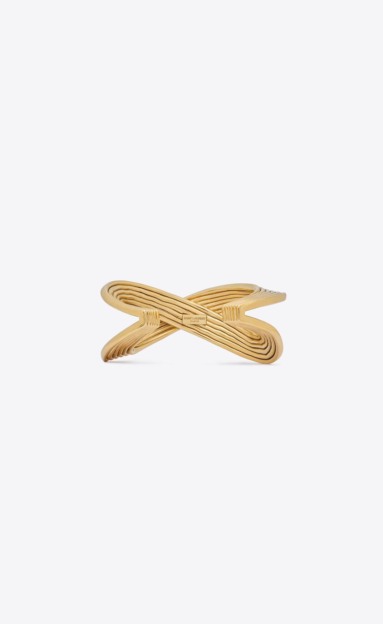 YSL Link Cuff In Metal Gold | 7492158-DC