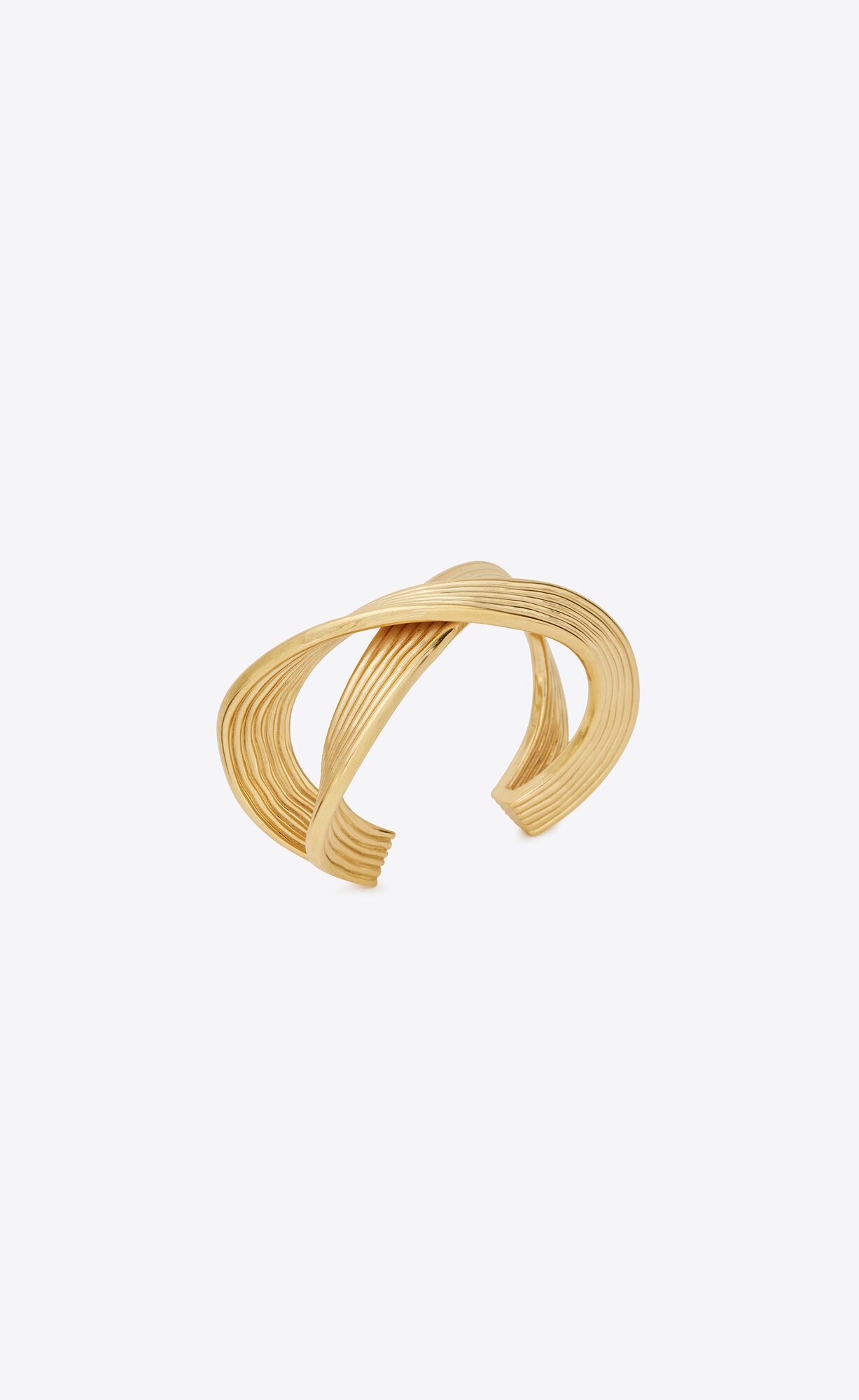 YSL Link Cuff In Metal Gold | 7492158-DC